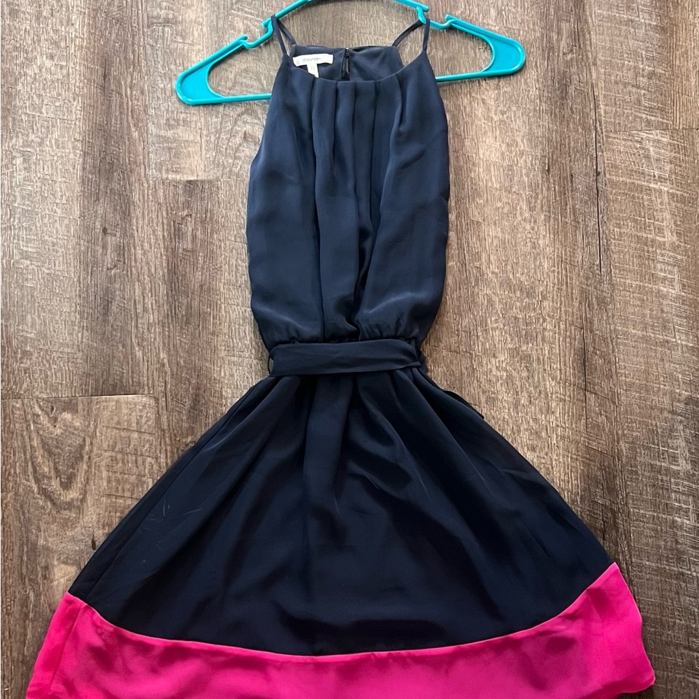 Navy Blue with Pink Dress